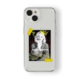 Iphone 13 Mini ile Uyumlu Marilyn Monroe Tasarım Baskılı Şeffaf Kılıf