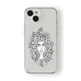 Iphone 13 Mini ile Uyumlu Medusa Tasarım Baskılı Şeffaf Kılıf 2