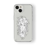 Iphone 13 Mini ile Uyumlu Medusa Tasarım Baskılı Şeffaf Kılıf 4
