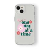 Iphone 13 Mini ile Uyumlu One Day At A Timetasarım Baskılı Şeffaf Kılıf