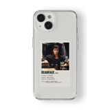 Iphone 13 Mini ile Uyumlu Scarface Poster Tasarım Baskılı Şeffaf Kılıf
