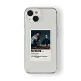 iPhone 13 Mini ile Uyumlu Sherlock Poster Tasarım Baskılı Şeffaf Kılıf