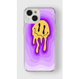 Iphone 13 Mini ile Uyumlu Smile Face Tasarım Baskılı Şeffaf Kılıf