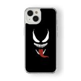 Iphone 13 Mini ile Uyumlu Venom Tasarım Baskılı Şeffaf Kılıf