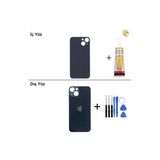 İphone 13 Mini Lacivert Arka Kapak Arka Cam Batarya Kapağı Lazer Kesim Kapak Pil Kapağı + B-7000 Yapıştırıcı + Tamir Seti