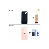 İphone 13 Pembe Arka Kapak Arka Cam Batarya Kapağı Lazer Kesim Kapak Pil Kapağı + B-7000 Yapıştırıcı + Tamir Seti