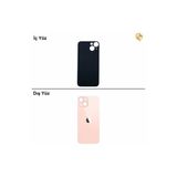 İphone 13 Pembe Renk Arka Kapak Arka Cam Batarya Kapağı Lazer Kesim Kapak Pil Kapağı