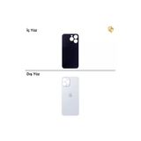 İphone 13 Pro Gümüş Renk Arka Kapak Arka Cam Batarya Kapağı Lazer Kesim Kapak Pil Kapağı
