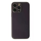 iPhone 13 Pro Kılıf Coco Deri Silikon Kapak - Derin Mor-(5796)