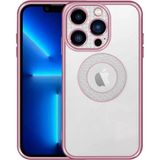 İphone 13 Pro Kılıf Kamera Korumalı Logo Gösteren Mnc Esta Kapak-Rose Gold