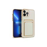 Iphone 13 Pro Kılıf Kamera Korumalı Parlak Altın Işlemeli Kartlıklı Cüzdanlı Kapak (K.bark)