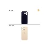 İphone 13 Pro Max Altın Renk Arka Kapak Arka Cam Batarya Kapağı Lazer Kesim Kapak Pil Kapağı