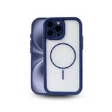 İphone 13 Pro Max Kılıf – Kamera Korumalı – Magsafe Uyumlu – Lacivert Renk – Mat Silikon Telefon Kılıfı