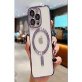 Iphone 13 Pro Max Kılıf Magsafe Köşeleri Renkli Lüx Şeffaf Kamera Lens Korumalı
