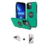 iPhone 13 Pro Max Kılıf Odak Form Prime - Siyah Bilvis 3D Mat Cam Ekran Koruyucu + Gökkuşağı Pe