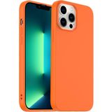 Iphone 13 Pro Max Turuncu Silikon Kılıf Leke Tutmaz Içi Süet Silinebilir Kamera Yükseltili Kapak