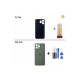 İphone 13 Pro Yeşil Arka Kapak Arka Cam Batarya Kapağı Lazer Kesim Kapak Pil Kapağı + B-7000 Yapıştırıcı + Tamir Seti