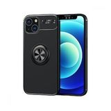 iPhone 13 Range Yüzüklü Silikon - Siyah Cep Telefonu Kılıfı