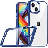 iPhone 14 İle Uyumlu Kılıf Kamera Çıkıntılı Arkası Şeffaf Köşeleri Parlak Renkli Işlemeli Flora Kapak
