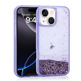 iPhone 14 İle Uyumlu Kılıf Sıvılı Simli Şeffaf Arka Yüzey Keto Silikon Kapak