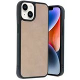 İphone 14 Kılıf Aras Deri Kapak - Pudra