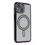 İphone 14 Kılıf Joke Simli Magneticsafe Kılıf - Siyah