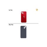 İphone 14 Kırmızı Renk Arka Kapak Arka Cam Batarya Kapağı Lazer Kesim Kapak Pil Kapağı