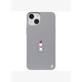 iPhone 14 Plus Gri Lansman Renkli Silikon New Year Kedi Tasarımlı Kamera Korumalı Kılıf