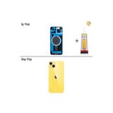 İphone 14 Plus Sarı Arka Kapak Arka Cam Batarya Kapağı Lazer Kesim Kapak Pil Kapağı + B-7000 Yapıştırıcı