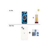 İphone 14 Plus Yıldız Işığı Arka Kapak Arka Cam Batarya Kapağı Lazer Kesim Kapak Pil Kapağı + B-7000 Yapıştırıcı + Tamir Seti