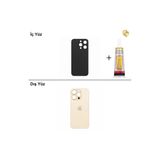İphone 14 Pro Altın Arka Kapak Arka Cam Batarya Kapağı Lazer Kesim Kapak Pil Kapağı + B-7000 Yapıştırıcı