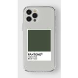 Iphone 14 Pro ile Uyumlu Pantone Black Forest Tasarım Baskılı Şeffaf Kılıf
