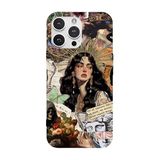 iPhone 14 Pro İle Uyumlu Siyah Crowning Sorrow Desenli Silikon Kılıf