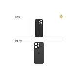 İphone 14 Pro İphone 14 Pro Siyah Renk Arka Kapak Arka Cam Batarya Kapağı Lazer Kesim Kapak Pil Kapağı