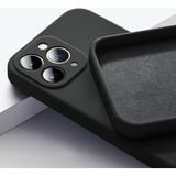 iPhone 14 Pro Kılıf Kadife Lansman Soft Yumuşak Liquid Silikon Kamera Korumalı Mara - Siyah