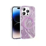 İphone 14 Pro Kılıf M-Safe Şarj Özellikli Fırça Boya Desenli Palet Kapak