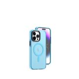 iPhone 14 Pro Max Açık Mavi iKon MagSafe Silikon Kılıf