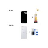 İphone 14 Pro Max Beyaz Arka Kapak Arka Cam Batarya Kapağı Lazer Kesim Kapak Pil Kapağı + B-7000 Yapıştırıcı + Tamir Seti