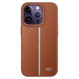 İphone 14 Pro Max Kılıf Hbc-155 Lizbon Kapak - Kahverengi