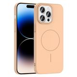 iPhone 14 Pro Max Kılıf Kablosuz Şarj Özellikli Ruby Silikon Kapak Desert Titanyum