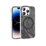 İphone 14 Pro Max Kılıf M-Safe Şarj Özellikli Fırça Boya Desenli Palet Kapak