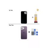 İphone 14 Pro Max Mor Arka Kapak Arka Cam Batarya Kapağı Lazer Kesim Kapak Pil Kapağı + B-7000 Yapıştırıcı + Tamir Seti