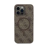 iPhone 14 Pro Max Uyumlu Kılıf Guess Lisanslı Magsafe Özellikli 4G Desenli Yazı Logolu Kapak Siyah