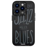iPhone 14 Pro Max Uyumlu Kılıf Şeffaf Renkli Yazı Temalı Tasarım YoungKit Jazz Serisi Kapak