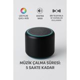 iPhone 14 Pro Max Uyumlu Kompakt Bluetooth Hoparlör – Uzun Pil Ömrü (5 Saat) | Kablosuz Hoparlör - Siyah