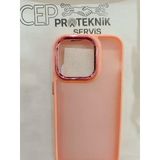 İphone 14 Pro Şeffaf Pembe Kılıf