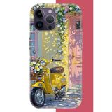İphone 14 Pro Uyumlu Sarı Mobilet Baskılı Silikon Kılıf