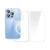 Iphone 15 Crystal Serisi Manyetik Magsafe Silikon Kılıf + Tempered Ekran Koruyucu Se - Seçenek