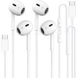 iPhone 15 için Kablolu USB C Kulaklık, Mikrofonlu ve Uzaktan Gürültü Önleyici Kulaklıklı, iPhone 15 Pro Max, iPad, Galaxy S23/S22/S21/S20/Ultra Note 10/20, Pixel 7/6/5/4 için Kablolu USB C Kulaklık