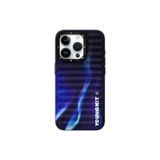 iPhone 15 İle Uyumlu Pro Uyumlu Kılıf Kuzey Işıkları Desenli Youngkit Aurora Serisi Mavi.
